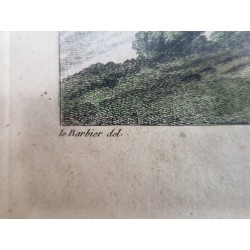 Vue de la ville de Moudon - le Barbier / Giraud Lainé