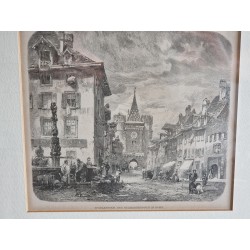 Spahlenthor und Holbeinbrunnen in Basel