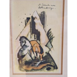 Aquarelle Franz Marc - Die Tränke am Rubinberge