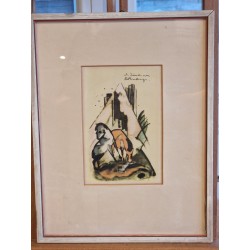 Aquarelle Franz Marc - Die Tränke am Rubinberge