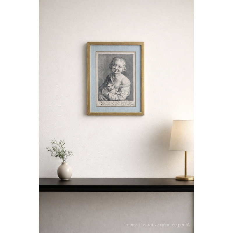 L'enfant avec un chat - Cornelis Bloemaert