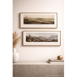 Lot de 2 gravures Lausanne